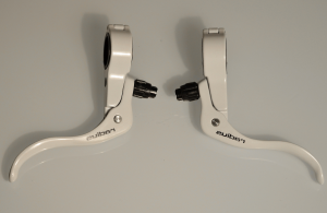 white brake levers